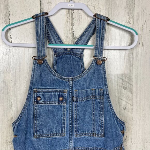 Levi's vintage denim jumper maxi skirt overalls size Medium gorpcore classic - Picture 2 of 10